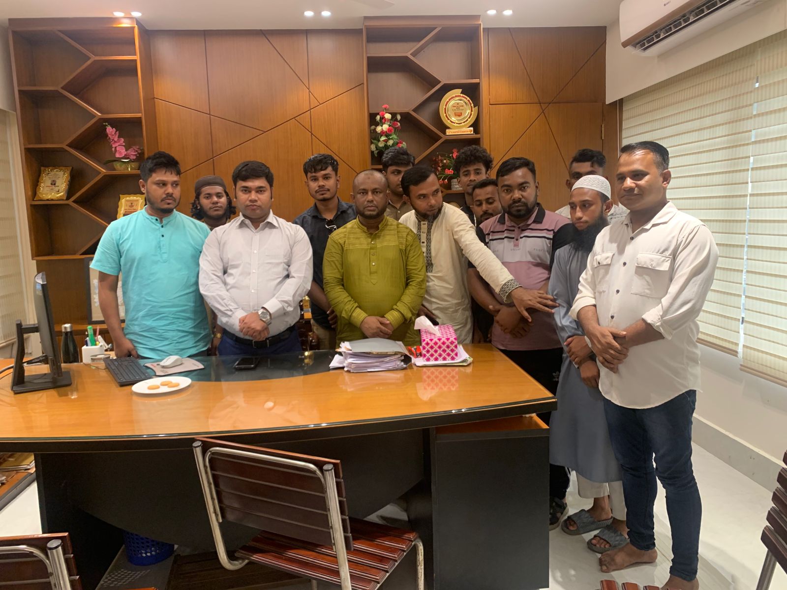 জুলাই বিপ্লব দিবস সফল করতে ইউএনও’র সঙ্গে জগন্নাথপুরের প্রতিনিধি দলের সৌজন্য সাক্ষাৎ